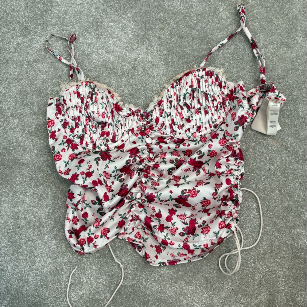 For Love And Lemons Floral Crop Top